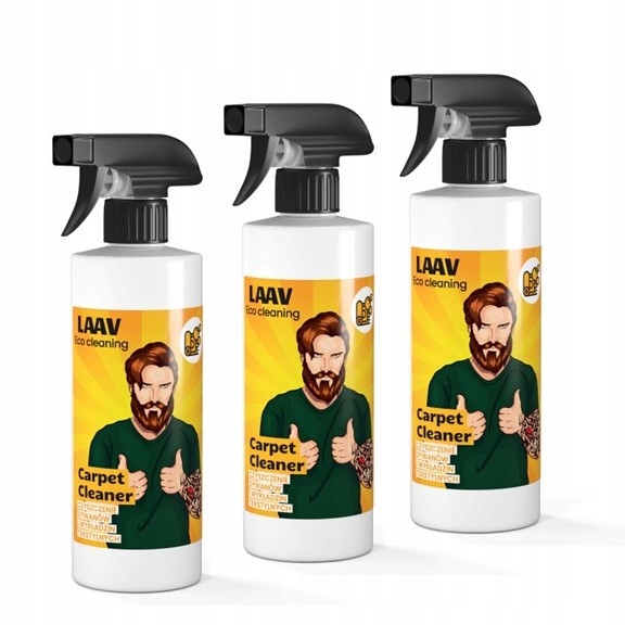 Levně Tekutý prostředek na Čištění Prádla koberců čalounění Odstraňovač Skvrn Laav x3