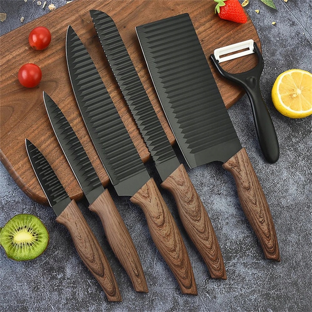 ZESTAW NOŻY KUCHENNYCH noże kuchenne 6 elem OBIERACZKA DO WARZYW TASAK Kod producenta MK7081