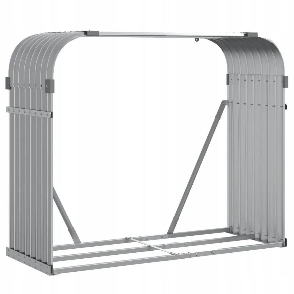 Stojan na palivové dřevo s háčky, ocel, 120 x 45 x 100 cm, já