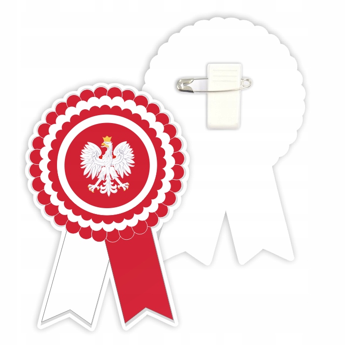 

Kotylion Patriotyczny Narodowy Kokarda Rozeta