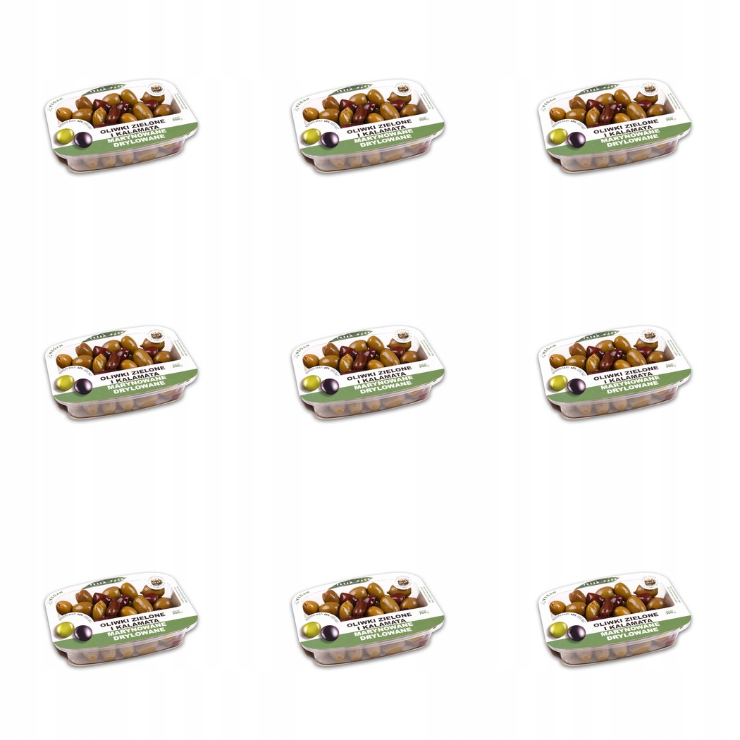 Levně 9x 200g Lyrakis Family Zelené olivy kalamata marinované drilované Karto