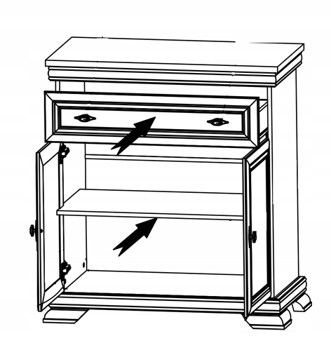 Komoda KORA KK1, sosna andersen,GAŁA MEBLE,GRATISY Kolekcja KORA