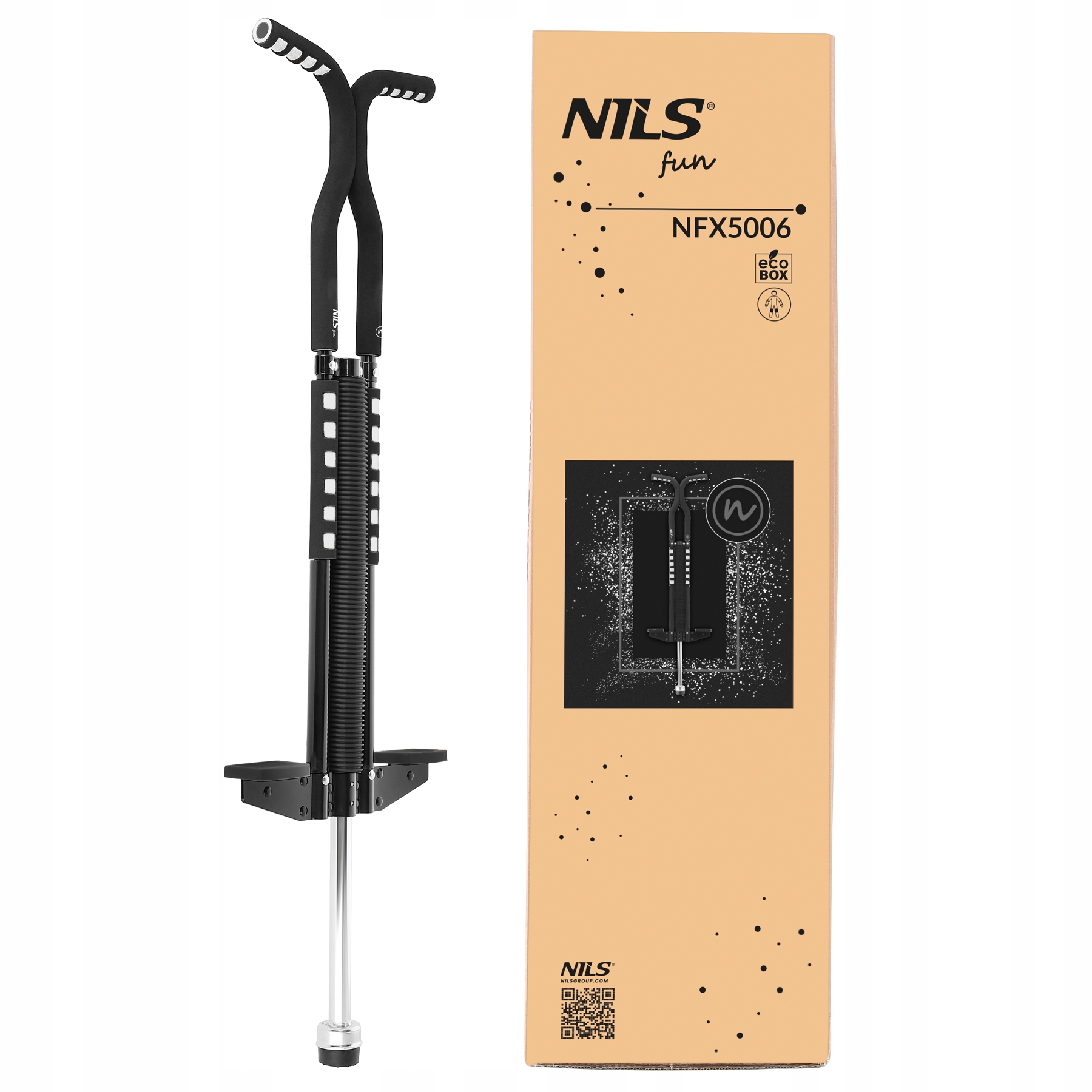 NILS NFX5006 CZARNY JUMP STICK NILS FUN POGO SKOCZEK