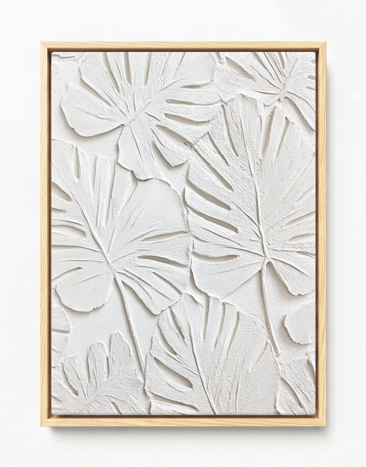 Obraz Rama American Box Reliéf Odtlačok Listy Monstera Palma 3D 60x80