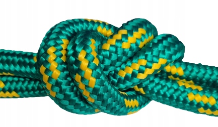 

Lina polipropylenowa 16mm pleciona ZIELONO-żółta