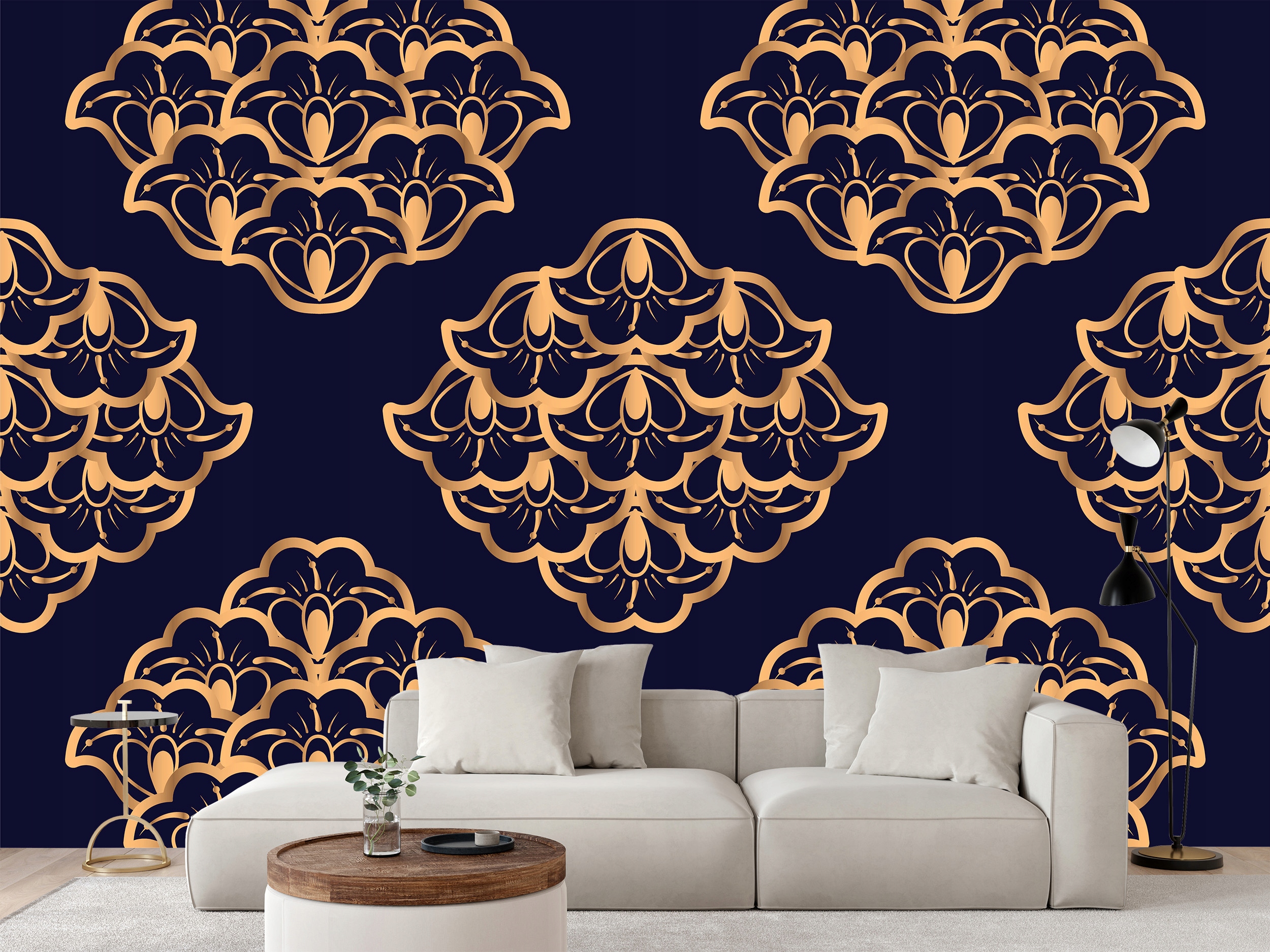 Fototapeta Zlaté Geometrické Ornamenty Mozaika Art Deco -- 315 x 210 cm