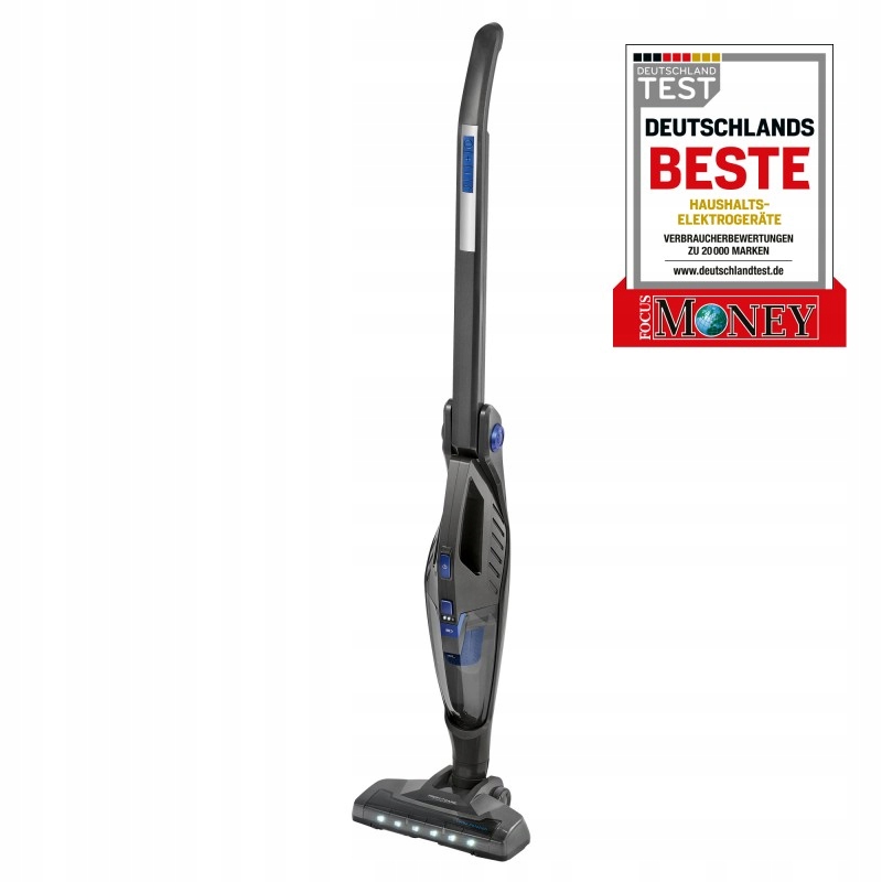 ODKURZACZ 2w1 PIONOWY RĘCZNY AKUMULATOR SKŁADANY Kolor dominujący srebrny/szary