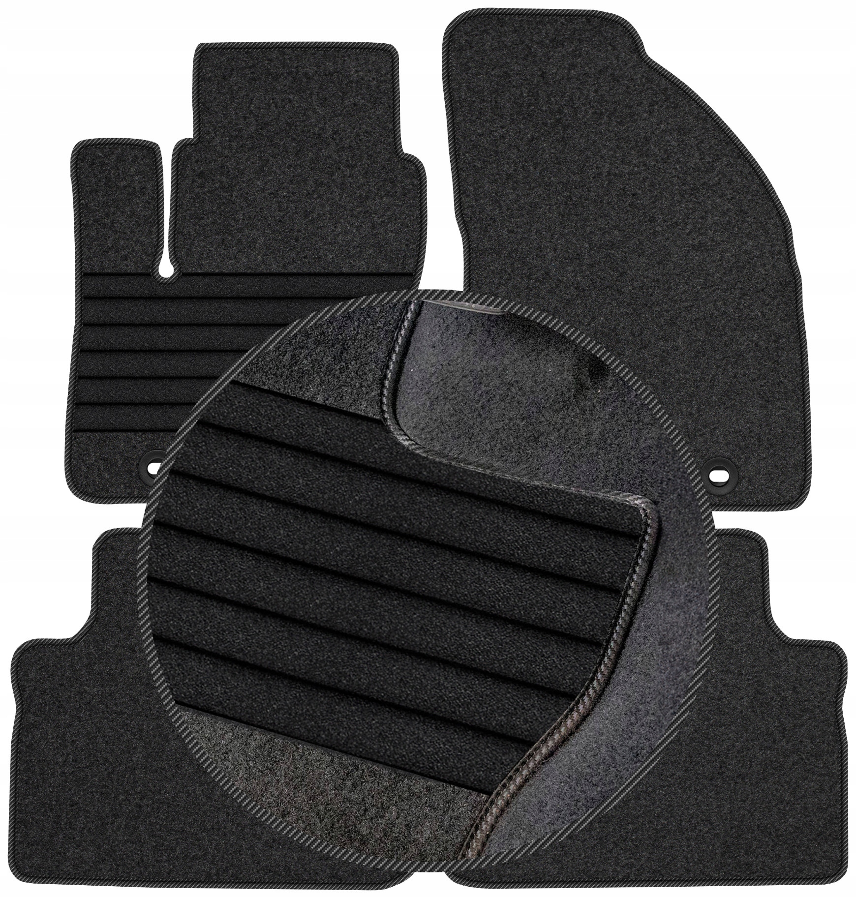 Ford C-Max I 2003-2010 Velurové stěrače do auta XXL Vyztužení