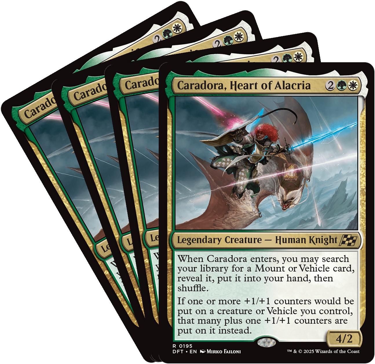 [mtg] Playset: 4x Caradora, Heart of Alacria (dft)