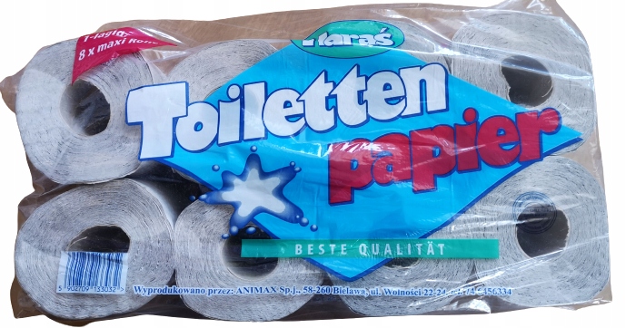 

Papier Toaletowy Szary Karaś Maxi pakiet 8 rolek