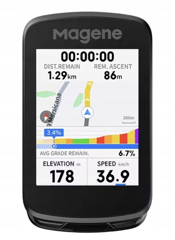 Licznik Rowerowy Nawigacja Gps Magene C606 Pro WiFi Ant+ Mapa Di2 j. polski
