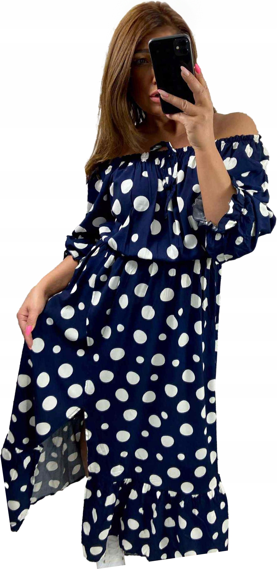 Šaty se španělským výstřihem Letní vzdušná viskóza vel 52