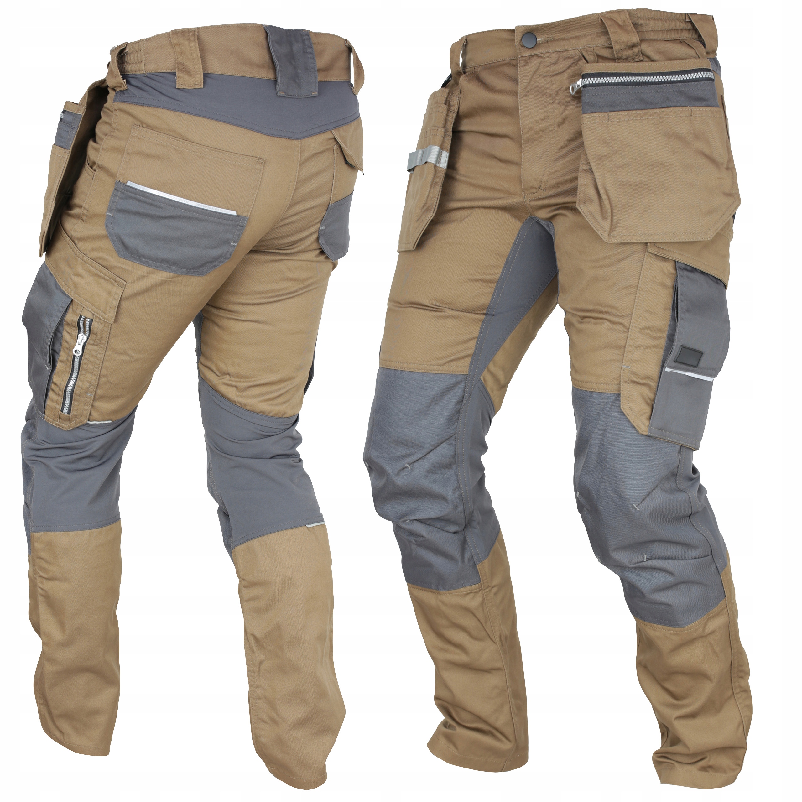 Spodnie robocze Elastyczne Męskie Stretch Monterskie dużo kieszeni Mocne