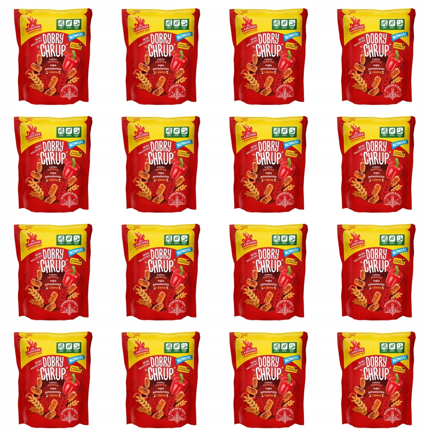 Levně 16 x 100 g Lajkonik dobrý křup mini tyčinky paprika
