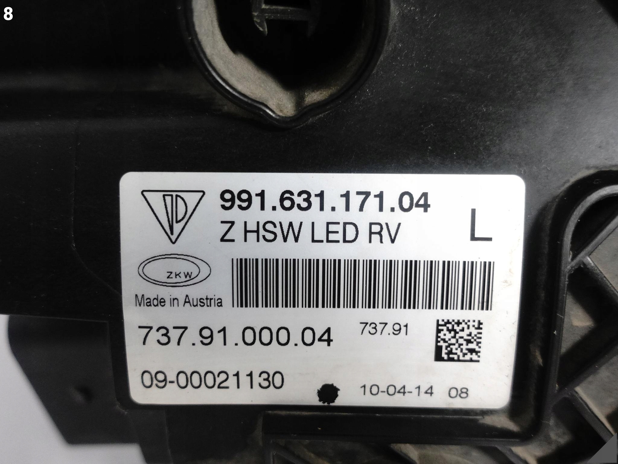 PORSCHE 911 991 991.1 MK1 11-16 light HEADLIGHT FULL LED left front EUROPA