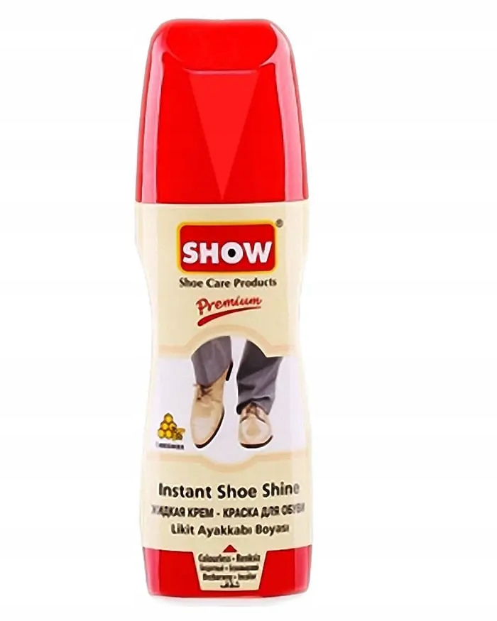 SHOW PASTA KREM PŁYNNY DO PASTOWANIA OBUWIA BUTÓW Z GĄBKĄ BEZBARWNA 75ML