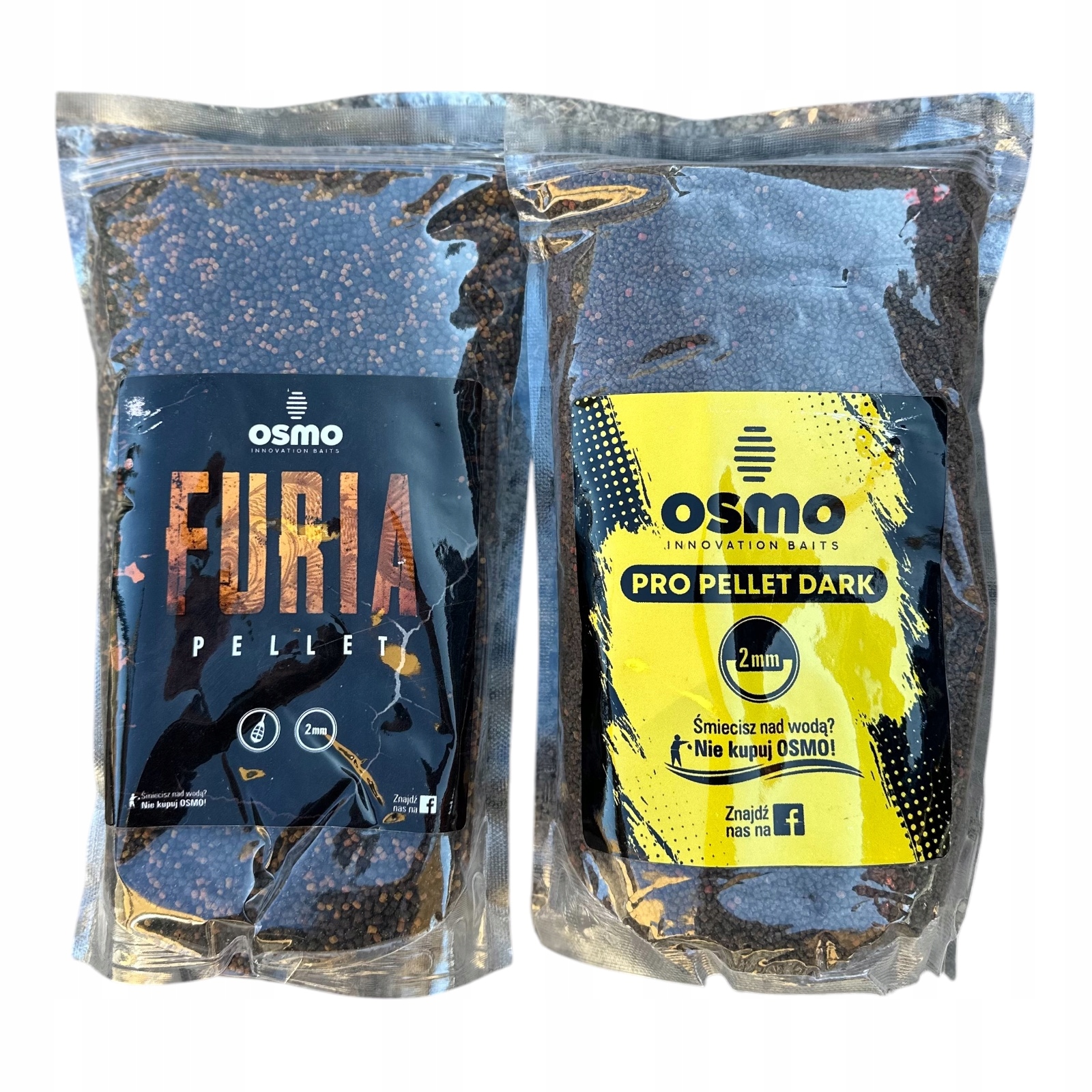 2x Method Feeder Osmo Pro Pellet 2mm. Dark 900g. Furia 900g.