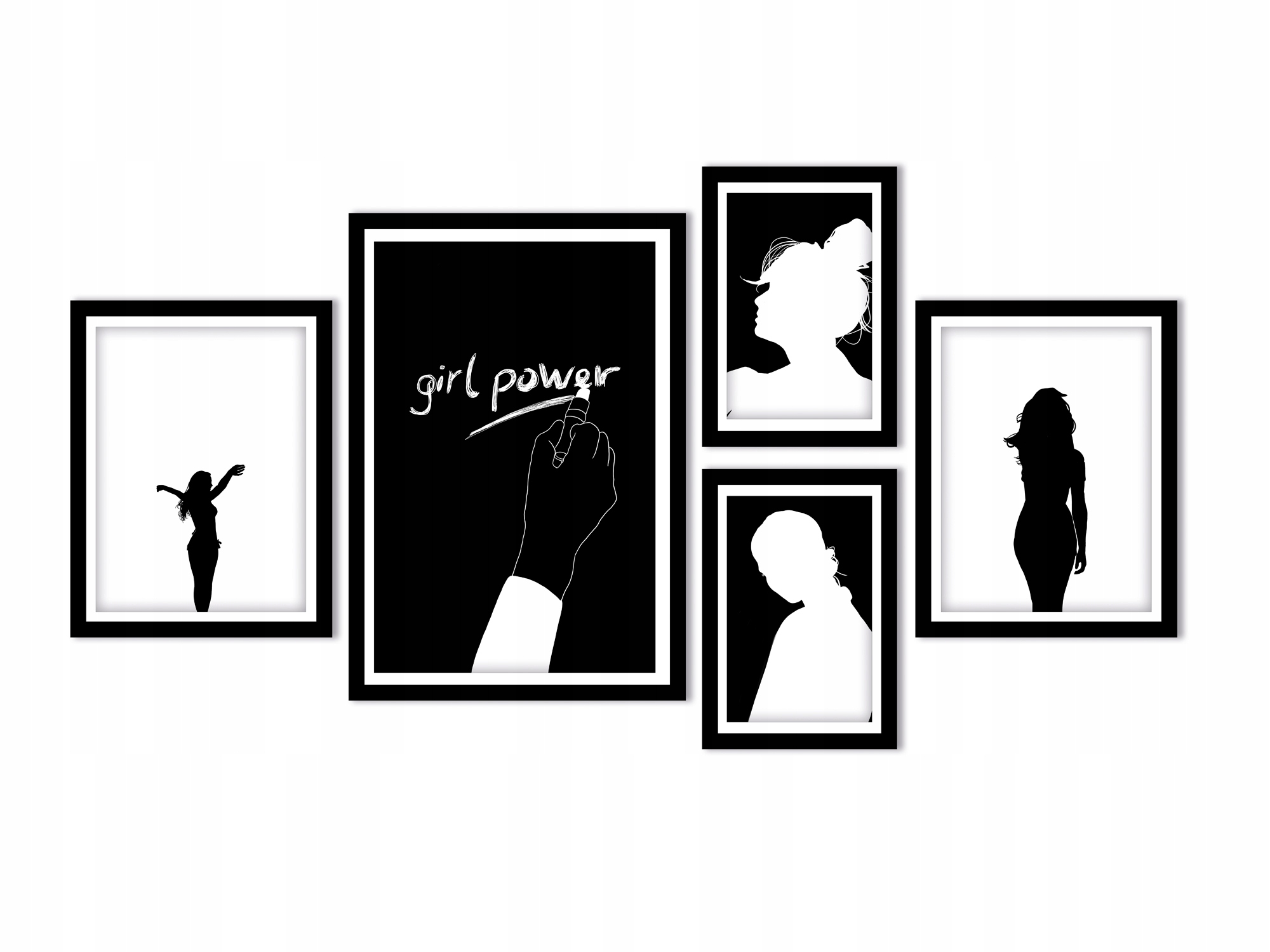 

Plakaty w ramie duże 5szt. - Girl Power