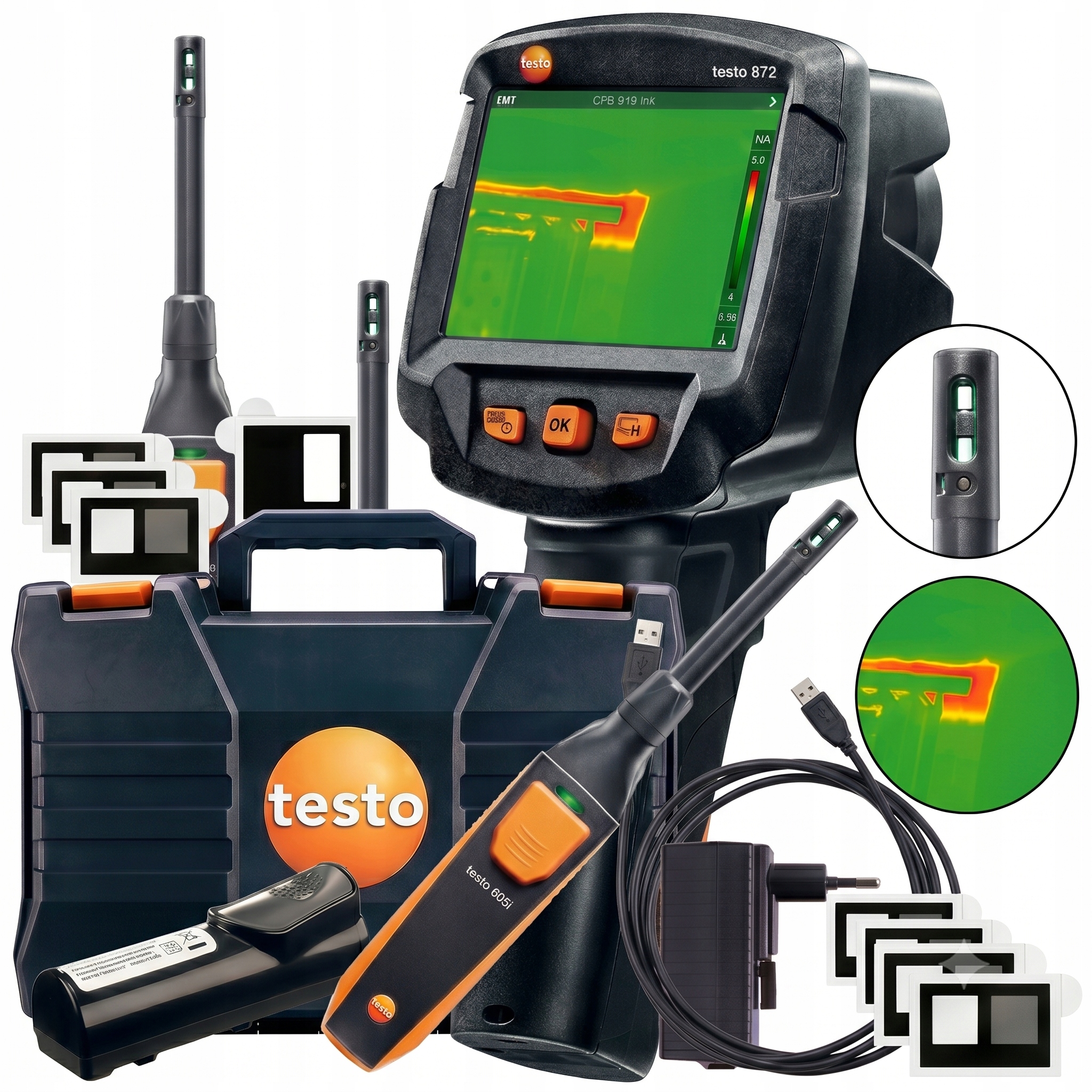 Kamera Na Podczerwień 320 X 240 640 X 480 Moduł Wlan Higrometr 605I Testo