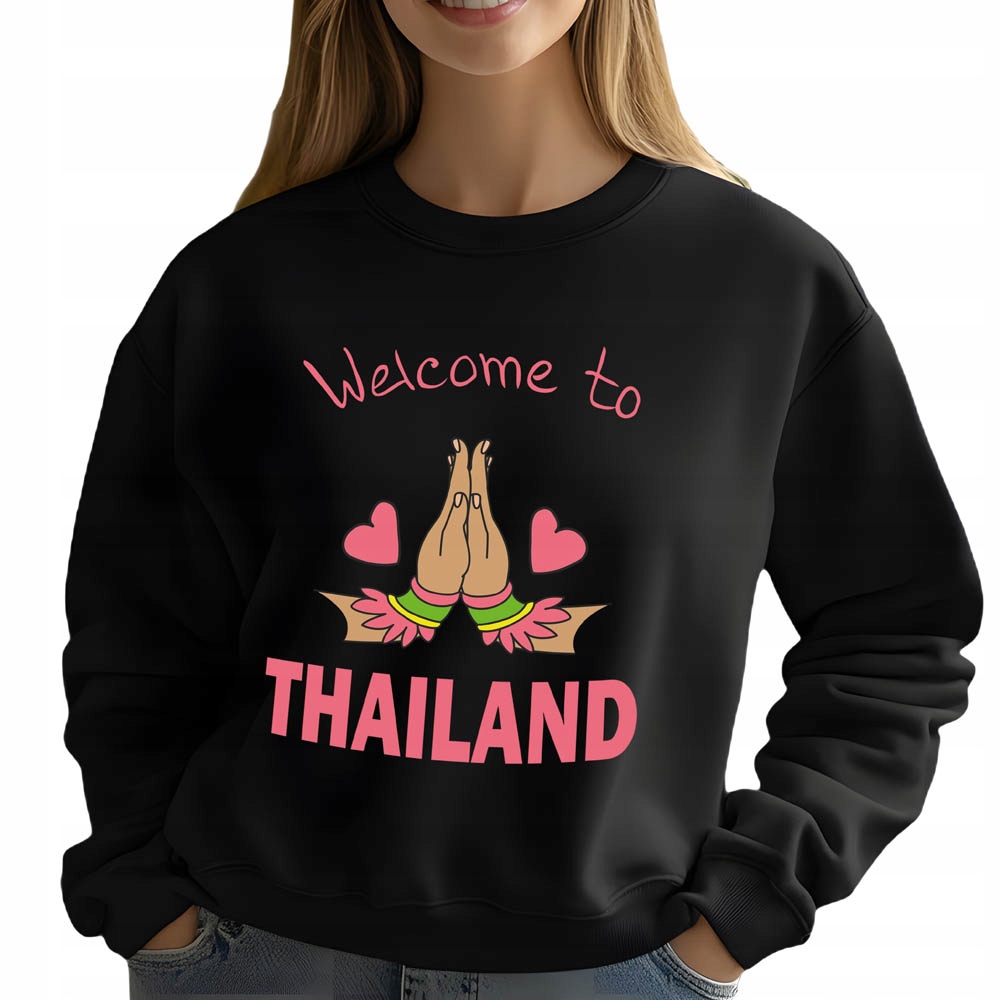 Mikina Černá Dámská Thailand Dárek Módní Pohodlná Trendy Viral Velikost XL