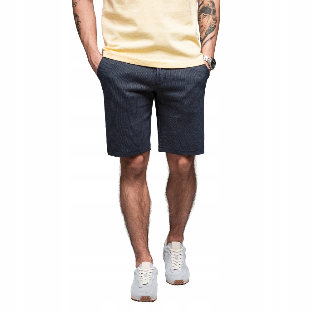 Ležérní pánské slim fit šortky modré barvy, módní Ombre OM-SRCS-0168 V1 L