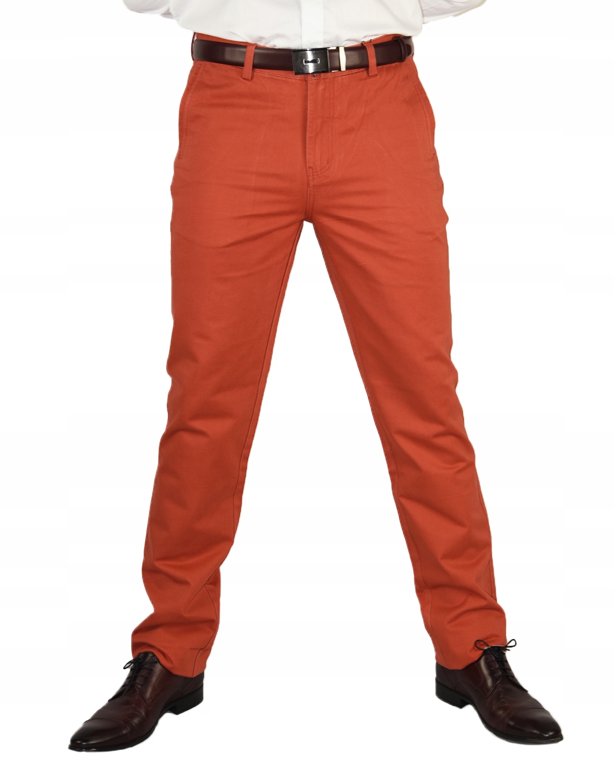 Pánske chino nohavice oranžové HIT CENA W40 L32