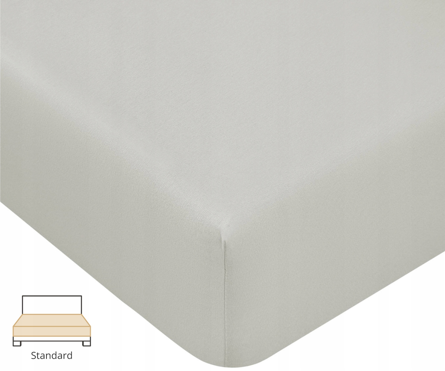 Bella Donna Jersey prześcieradło 701 180x-200x200-220 Szary