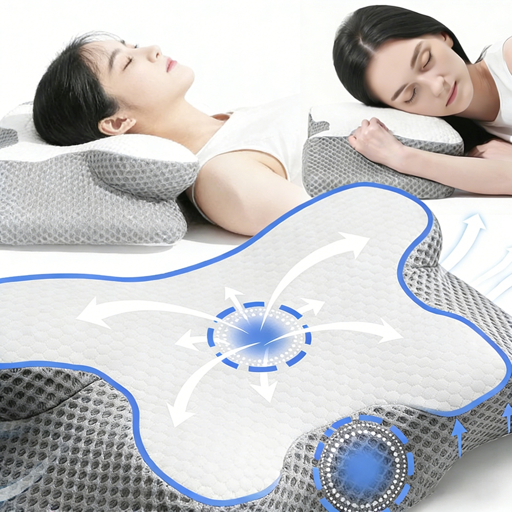 Ergnomiczna Poduszka Ortopedyczna Anatomiczna Dla Spania Na Plecach I Boku