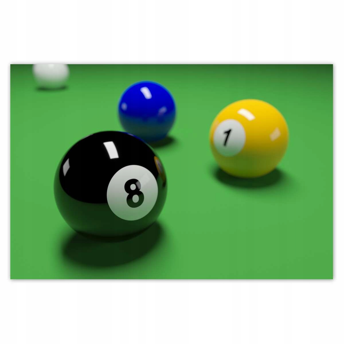 Наклейки 90x60 Бильярд Игра Стол Шары Палочки
