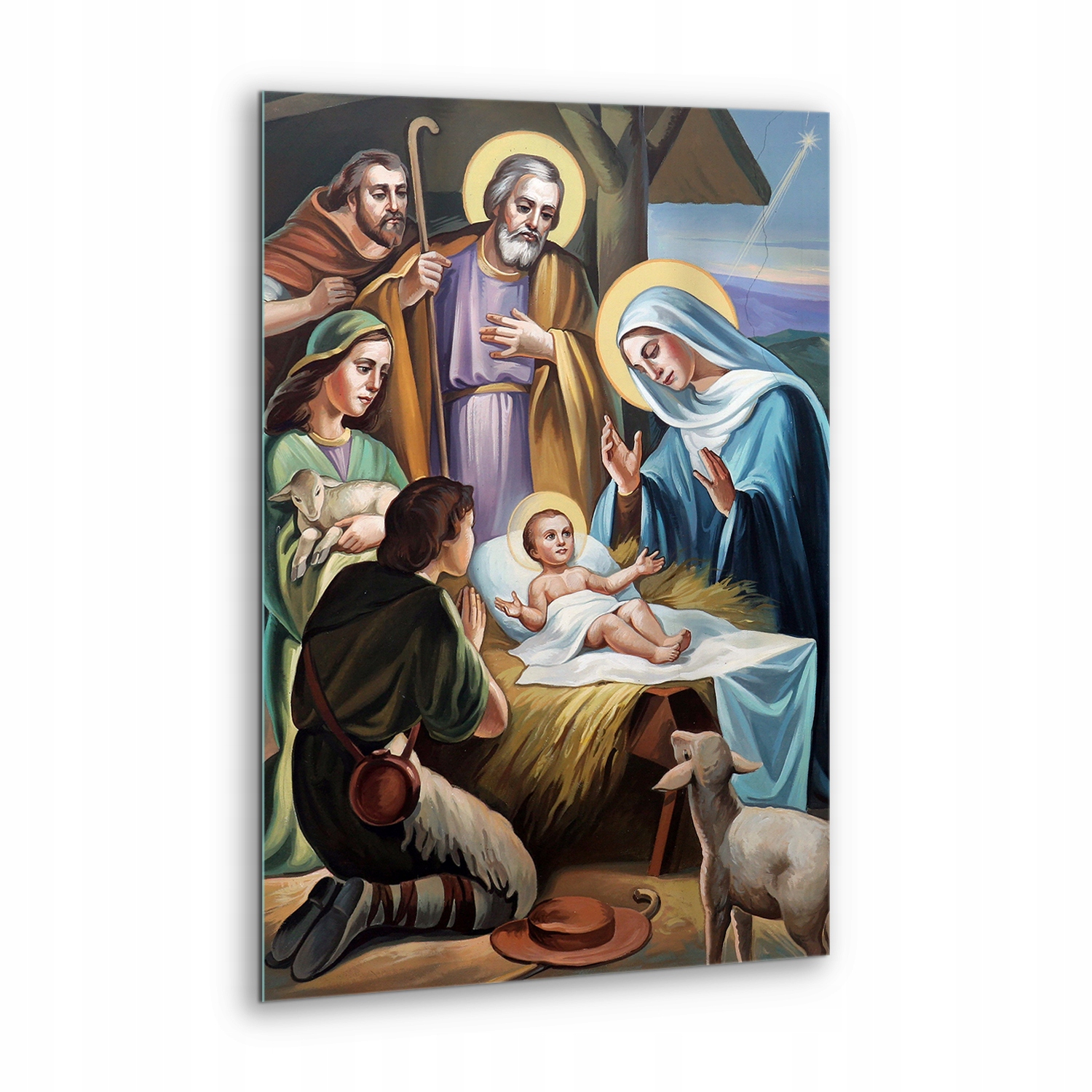 Obraz Tvrzený Sklo Svatá rodina a pastýři