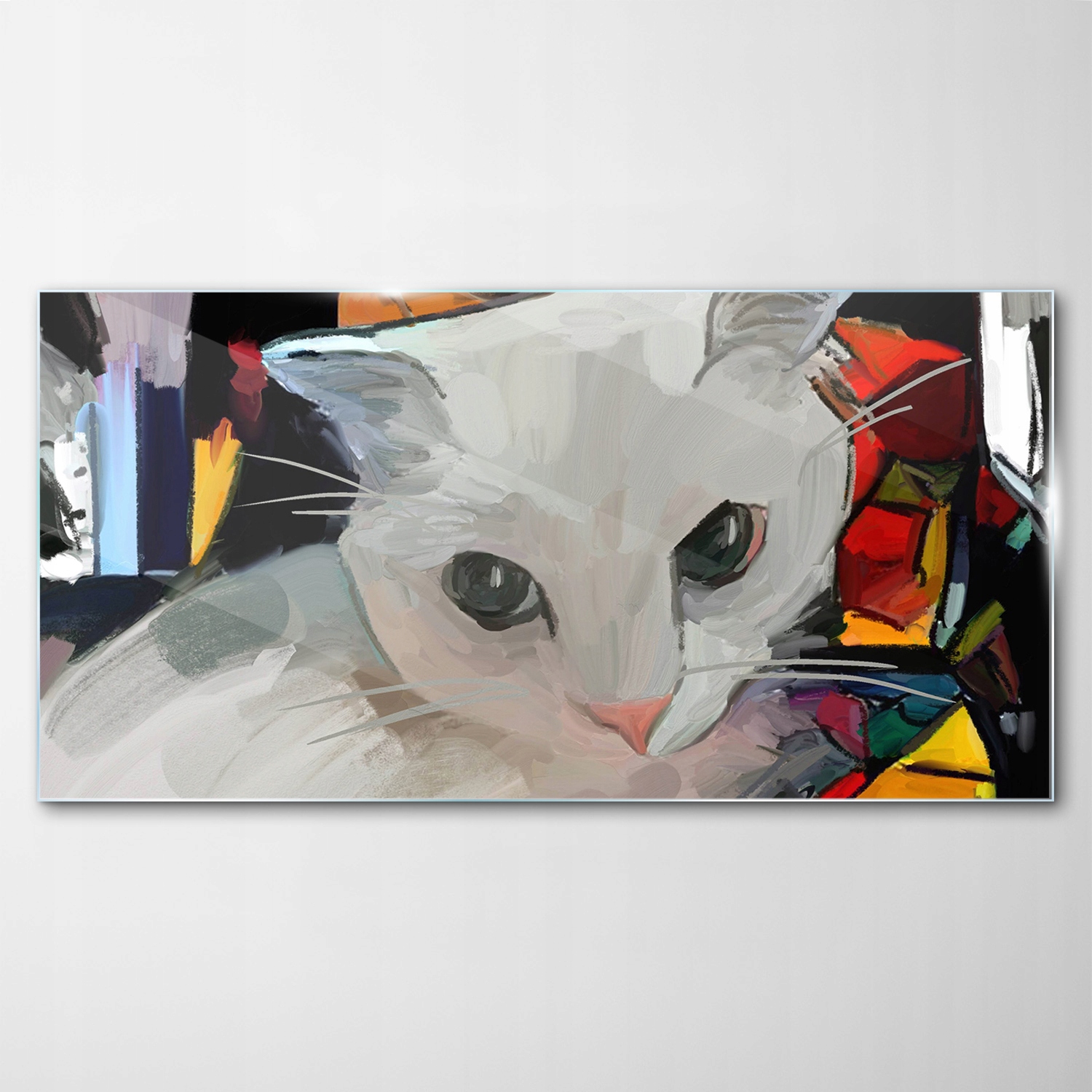 

Obraz na Szkle Dekor Kot Zwierzę Abstrakcja 140x70