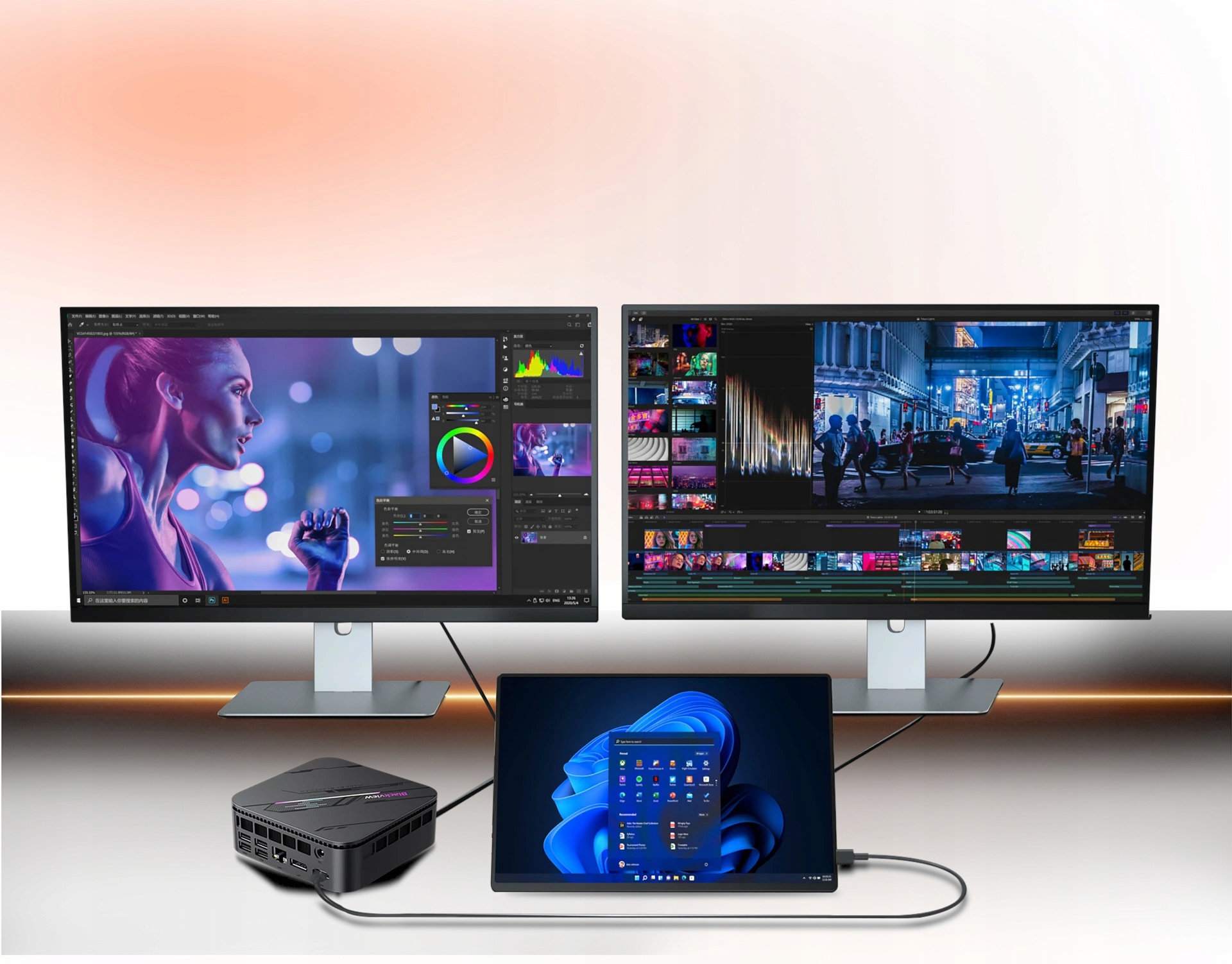 Blackview miniPC MP100 Pro i3-1215U up to 4,4HGz 16/512 WiFi 6 BT 5.2 LAN RJ45 USB 3.1Gen1x4 USB 3.1Gen2x2 TypeC PDx1 HDMI DP Windows 11Pro Grey — 14