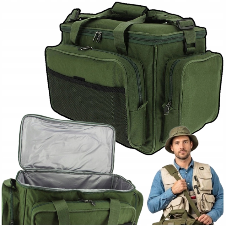 Torba Wędkarska Termiczna Izolowana Rybacka Wodoodporna 3 Kieszenie