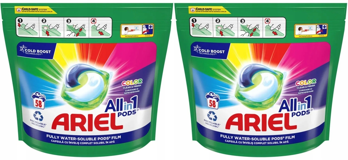 Levně Ariel All in Pods Color 116 kapsle na praní XXL