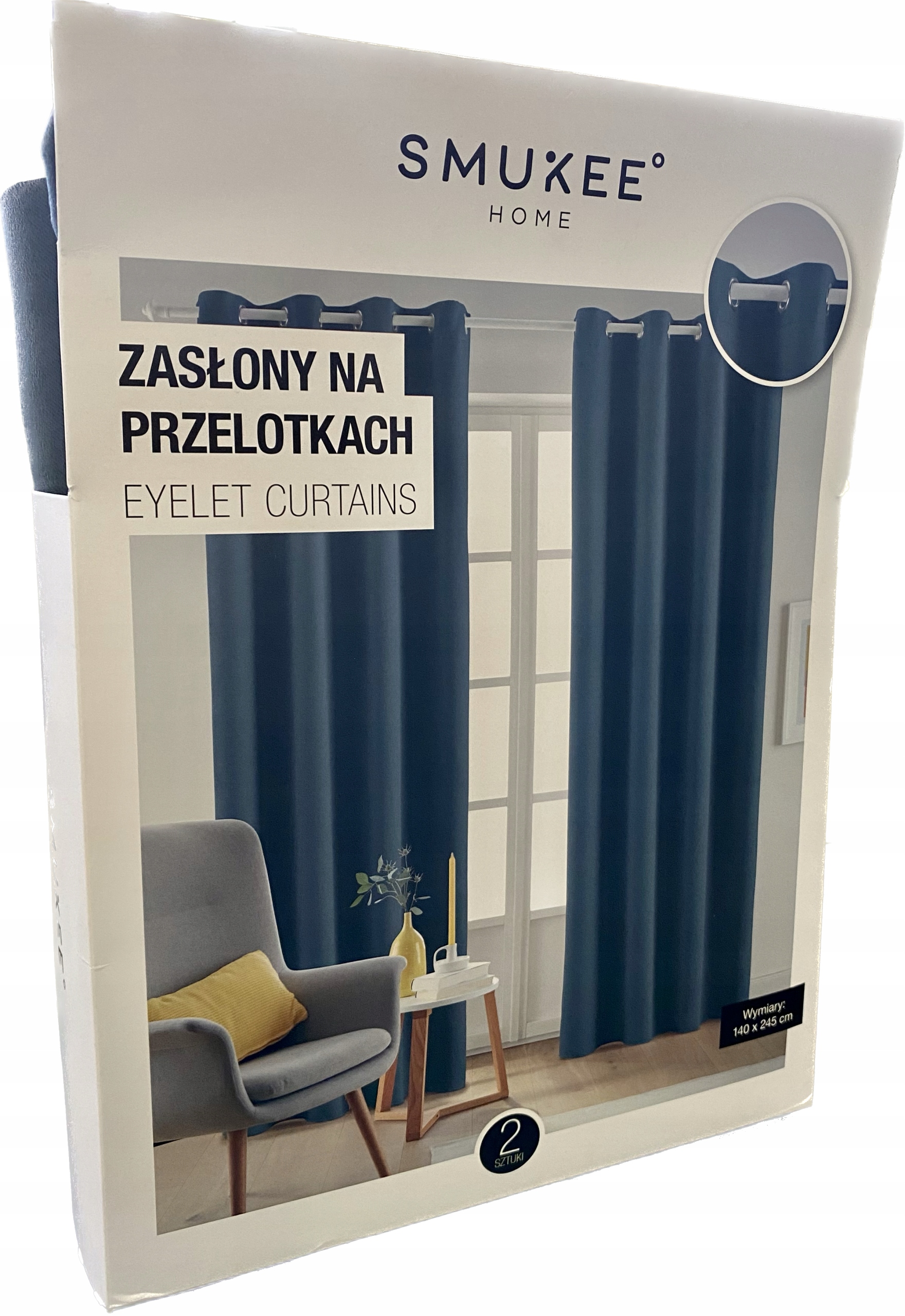 Zatemňovací závěsy na průchodkách Smukee 2 ks 140 x 245 cm