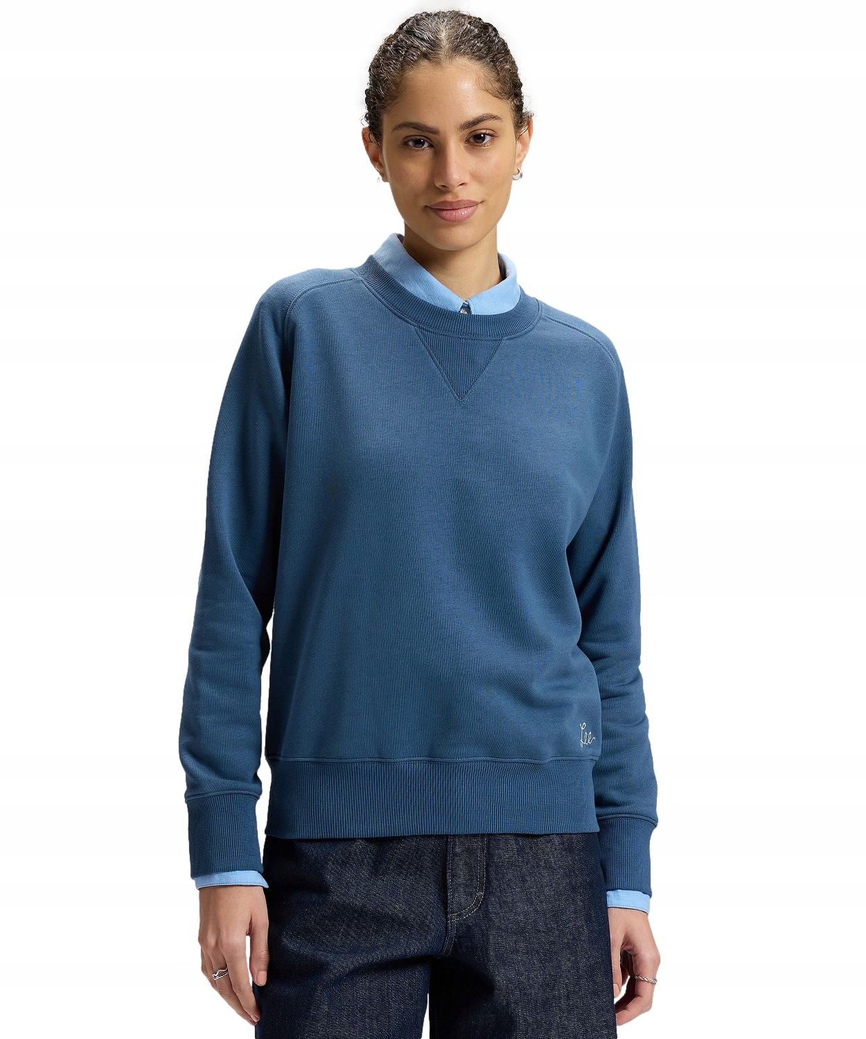Mikina Lee Raglan Crew Sws 112376981 Academy Blue L