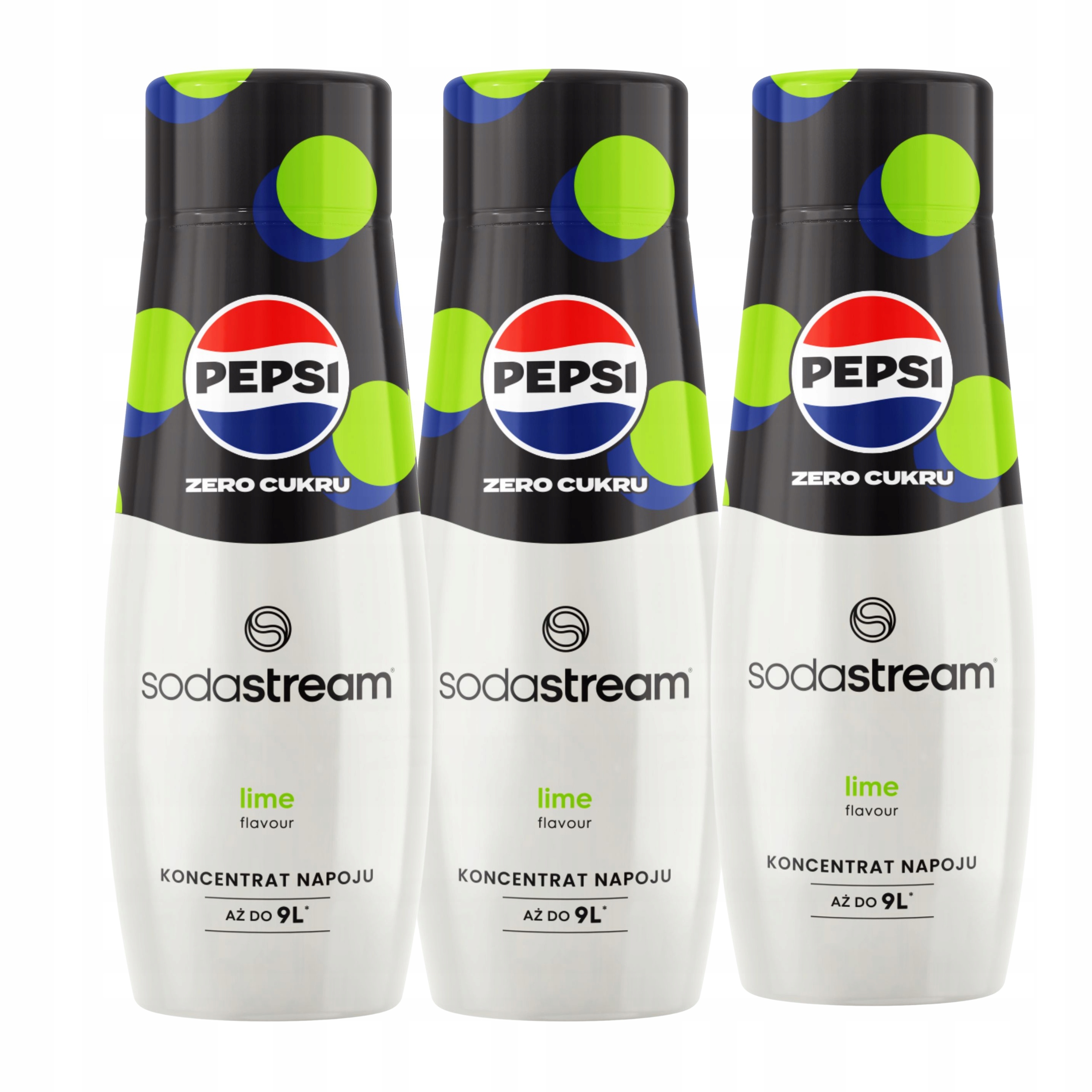 Levně Koncentrát Sodastream Pepsi Max Lime 440 ml pro přípravu 9L nápoje sada x3