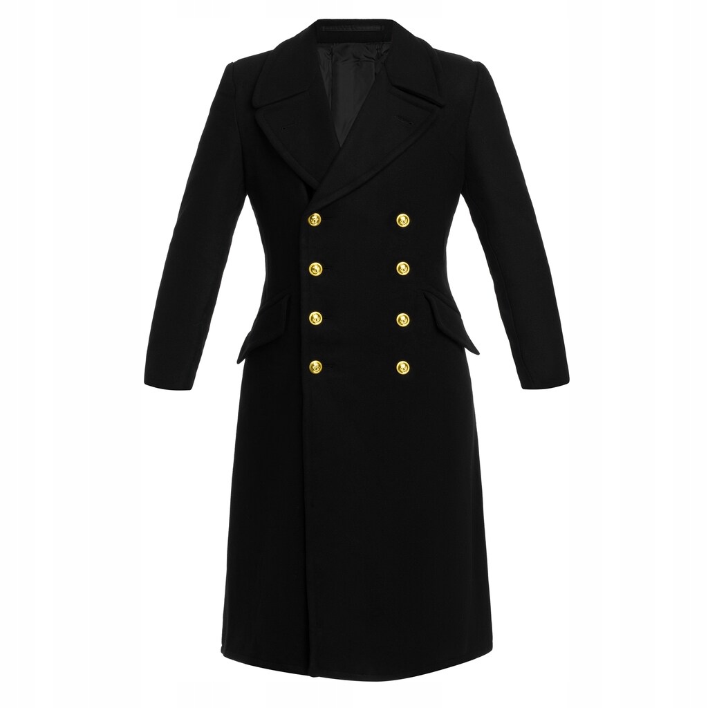 Pánský dvouřadý námořnický kabát Mil-Tec German Navy Wool Coat Black 52