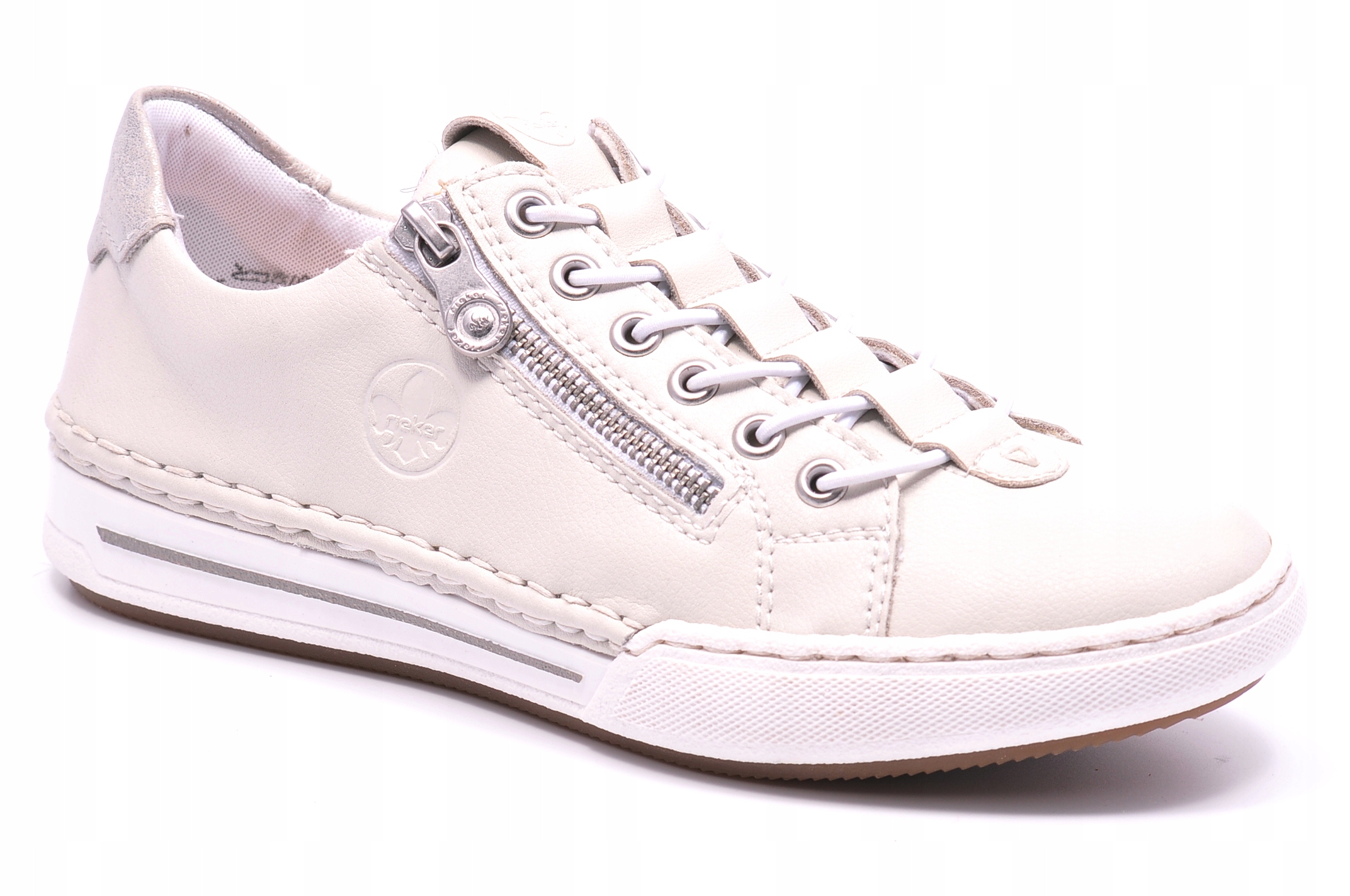 Półbuty Rieker L7250-80 Białe Rozmiar 39