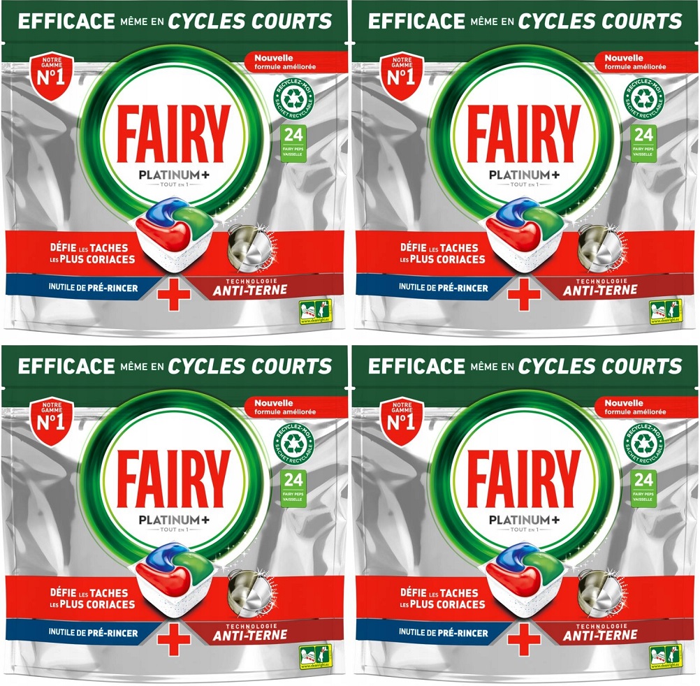 Fairy Platinum Plus Kapsułki do zmywarki 4 x 24 sztuki (96 sztuk)