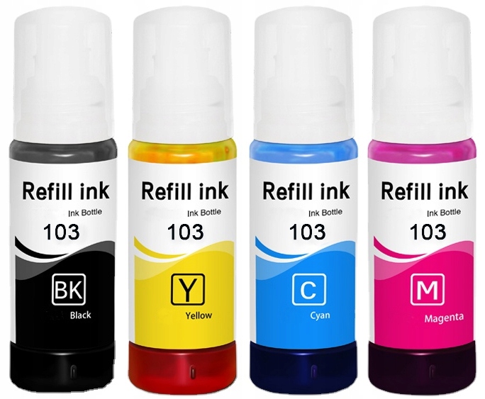 

4x Tusz Do Epson 103 Ecotank L3156 L3160 L5190 XL