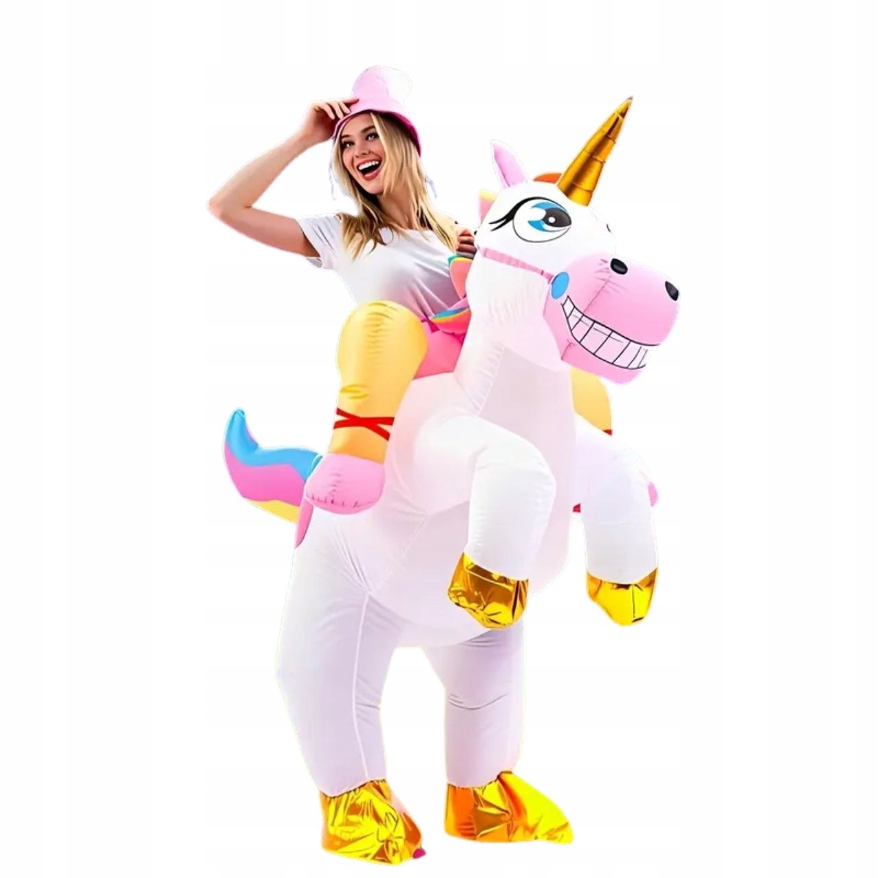 Nafukovací kostým Jednorožec Cosplay s pumpičkou v Halloweenském převleku
