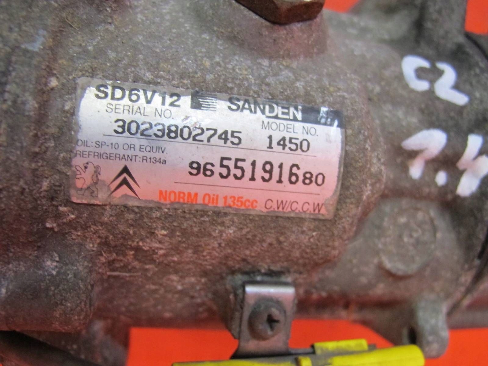 CITROEN C2 JM 1.4 HDI 8HZ PEUGEOT 1007 compressor compressor; 9655191680