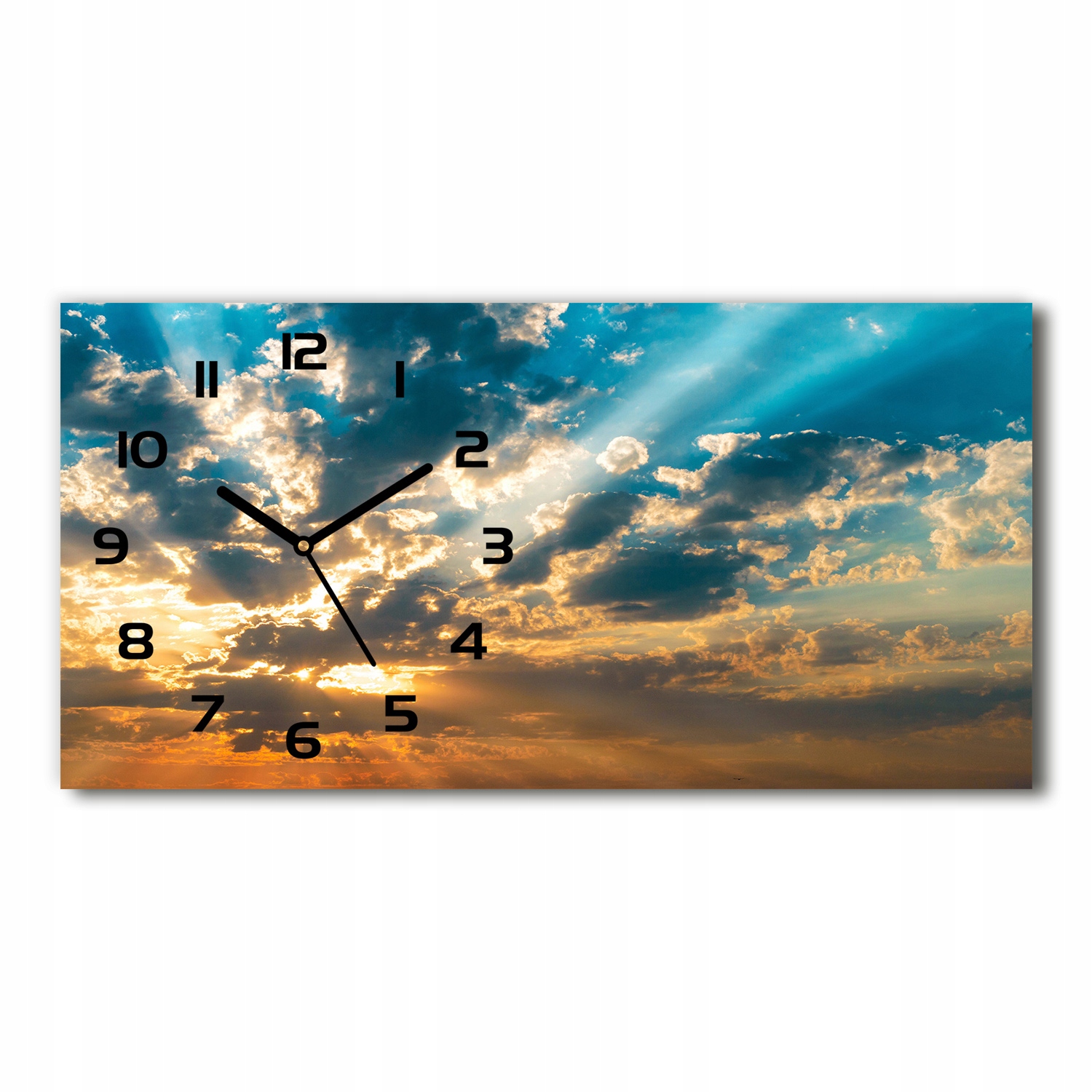 

Zegar ścienny szklany Zachód słońca niebo 60x30 cm