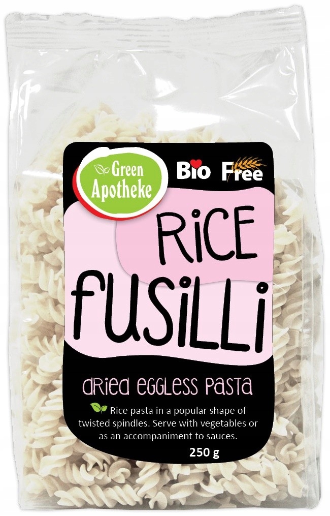 4X Těstoviny (rýžové) Fusilli Fusilli Bezlepkové Bio 250 g Apotheke