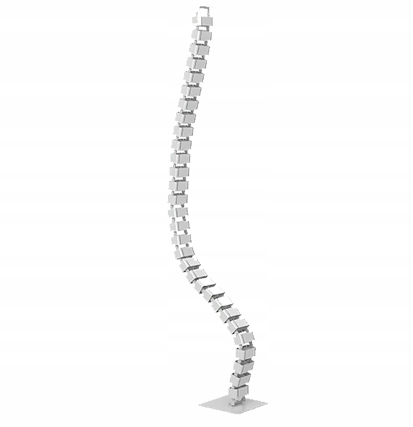 Maskovač kabelů bílá kabelová páteř bílá 132,5 cm organizér