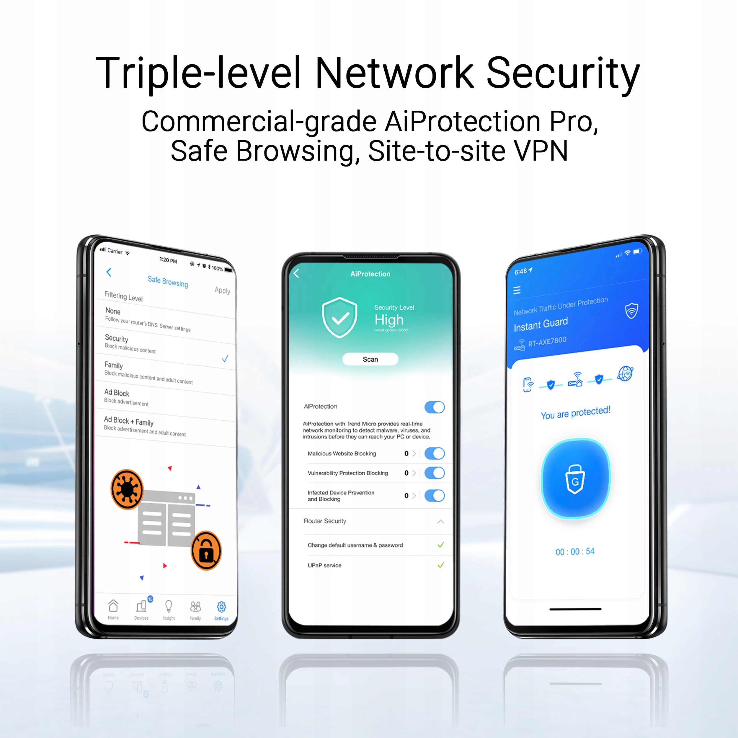 ASUS ZenWiFi BT10 Router Tri-Band WiFi 7 AiMesh 18 Gbps 275m² 2x10G Biały — miniatura 5
