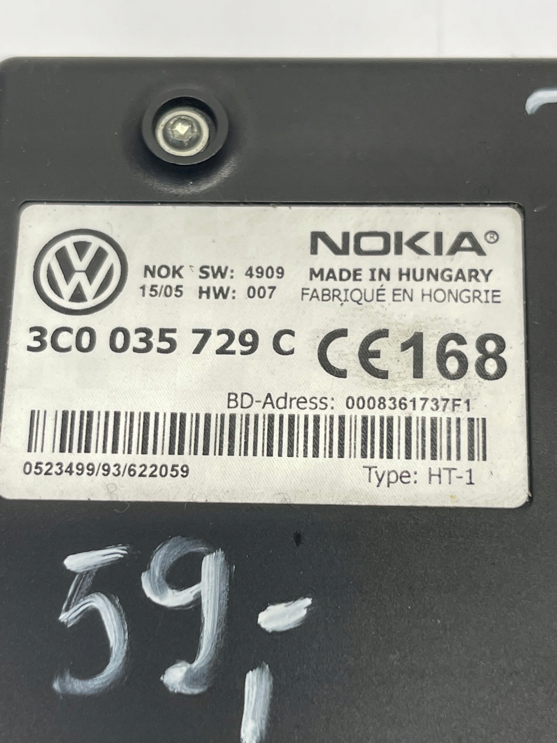 VW PASSAT B6 module control unit BLUETOOTH 3C0035729C