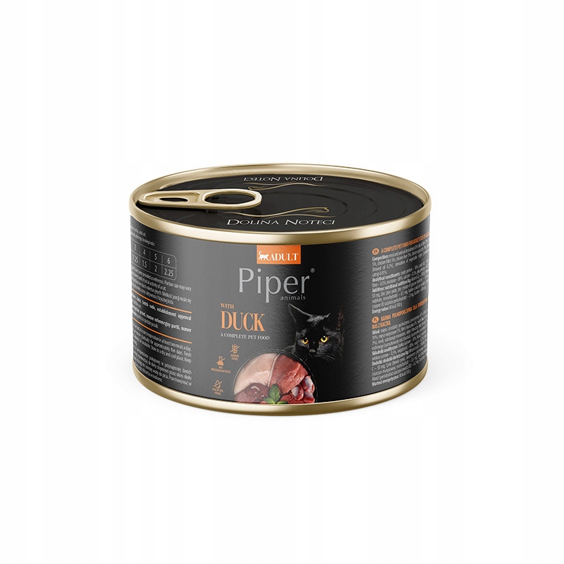 Levně 9X Piper Animals mokré krmivo pro kočky s kachnou 185 g
