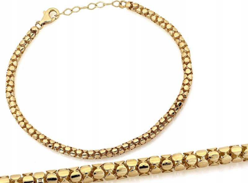 Zlatý náramek řetízek 585 na ruku elegantní r18 jako dárek 14k módní